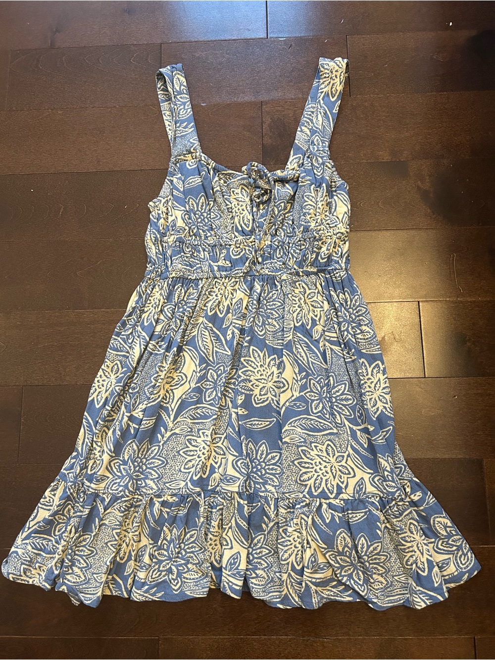 Blue Floral mini Sundress  - Lightweight Summer Dress